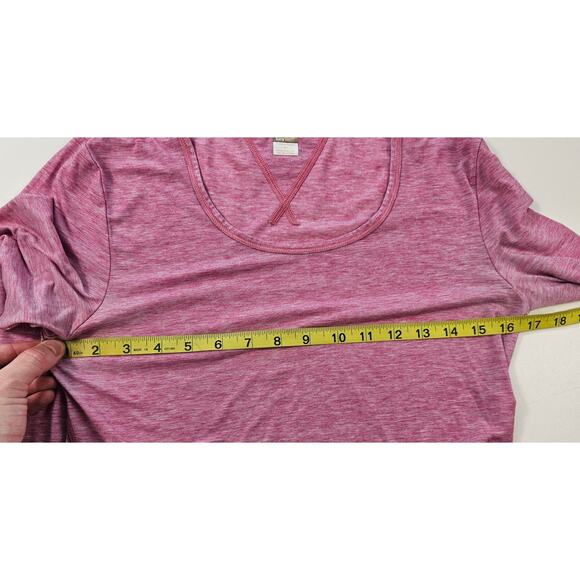 Lucy sz S performance lightweight pink heathered long sleeve active yoga top - Picture 6 of 6